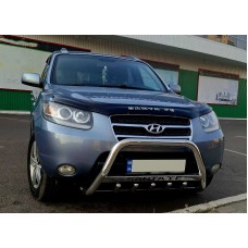 Кенгурятник WT004 (нерж.) для Hyundai Santa Fe 2 2006-2012 рр