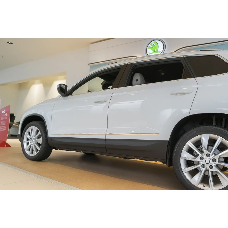 Молдинг дверей (нерж) для Skoda Karoq 2018- гг