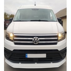 Накладки на решітку (4 шт, нерж) Carmos - Турецька сталь для Volkswagen Crafter 2016- рр