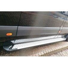 Боковые Подножки Allmond Grey (2 шт., Алюминий) Средняя База для Volkswagen Crafter 2006-2016 гг