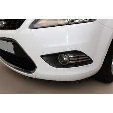Хром накладки на противотуманки (6 част., нерж.) для Ford Focus II 2008-2011 рр