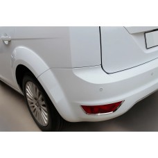 Накладки заднього рефлектора (2 шт, нерж) для Ford Focus II 2008-2011 рр