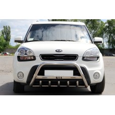 Кенгурятник (нерж) 51 мм, без надписи для Kia Soul I 2008-2013 гг