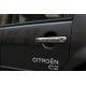 Накладки на ручки (2 шт, нерж.) Carmos - Турецкая сталь для Citroen C-2 2003-2009 гг