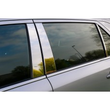 Молдинг дверных стоек (6 шт, нерж.) для Mercedes E-сlass W210 1995-2002 гг
