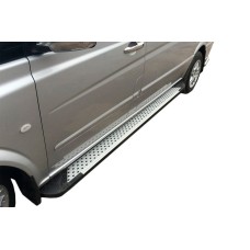 Бокові пороги X5-тип (2 шт., алюм) Довга база для Mercedes Viano 2004-2014 рр