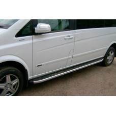 Бокові пороги Альянс (2 шт., алюм) Довга база для Mercedes Viano 2004-2014 рр