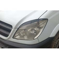 Вії Прямі (чорні, ABS, 2006-2013) чорний глянець для Mercedes Sprinter W906 рр