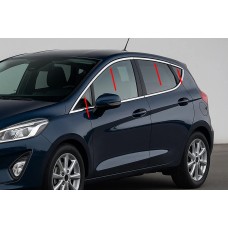Верхня окантовка вікон (8 шт, нерж) для Ford Fiesta 2017- рр