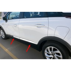 Молдинг дверний (4 шт., нерж.) Carmos - Турецька сталь для Opel Crossland X 2017-2024 рр