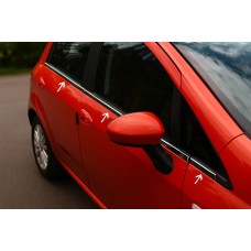 Окантовка стекол (6 шт, нерж) для Nissan Micra K12 2003-2010 рр