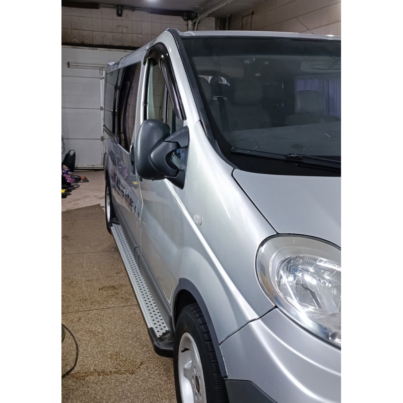 Бокові пороги X5-тип (2 шт, алюм.) Довга база для Nissan Primastar 2002-2014 рр