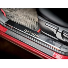 Накладки на пластикові пороги (4 шт, нерж.) для Nissan Qashqai 2010-2014рр