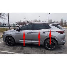 Нижні молдинги стекол (6 шт, нерж) для Opel Grandland X