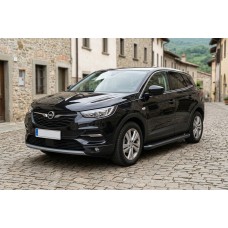 Боковые Подножки Allmond Black (2 шт, Алюминий) для Opel Grandland X 2017- гг