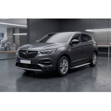Бокові пороги Line (2 шт, алюміній) для Opel Grandland X 2017- рр