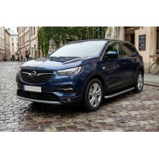 Боковые Подножки Tayga Grey (2 шт, Алюминий) для Opel Grandland X 2017- гг