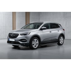 Боковые Подножки Tayga Black (2 шт, Алюминий) для Opel Grandland X 2017- гг