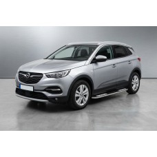 Боковые Подножки Tayga V2 (2 шт, Алюминий) для Opel Grandland X 2017- гг