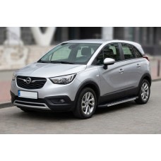 Бокові пороги Duru (2 шт., алюміній) для Opel Crossland X 2017-2024 рр