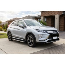 Бокові пороги BlackLine (2 шт, алюміній) для Mitsubishi Eclipse Cross 2017- рр
