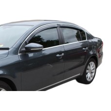 Вітровики з хром молдингом SD (4 шт, HIC) для Volkswagen Passat B6 2006-2012рр