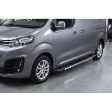 Боковые пороги RedLine V1 (2 шт., алюминий) M - Средняя Колесная База для Citroen Jumpy/Dispatch 2017- гг