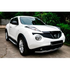 Бокові пороги Allmond Grey (2 шт., алюм.) для Nissan Juke 2010-2019 рр