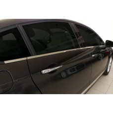 Нижня окантовка вікон (6 шт, нерж.) Carmos - Турецька сталь для Citroen C-5 2008-2017 рр