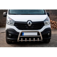 Кенгурятник WT003-4 (нерж.) Без напису для Renault Trafic 2015- рр