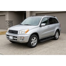 Бокові пороги Allmond Black (2 шт., алюміній) для Toyota Rav 4 2001-2005 рр