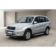 Бокові пороги Sunrise (2 шт., алюміній) для Toyota Rav 4 2001-2005 рр