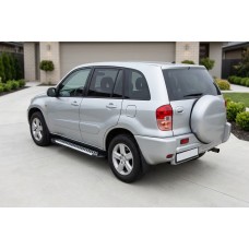 Бокові пороги Line (2 шт., алюміній) для Toyota Rav 4 2001-2005 рр