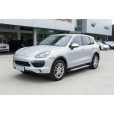 Бокові пороги Allmond Grey (2 шт., алюм) для Porsche Cayenne 2010-2017 рр