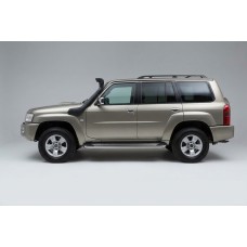 Бокові пороги Maydos V2 (2 шт., алюміній -2026 нерж) для Nissan Patrol Y61 1997-2011 рр