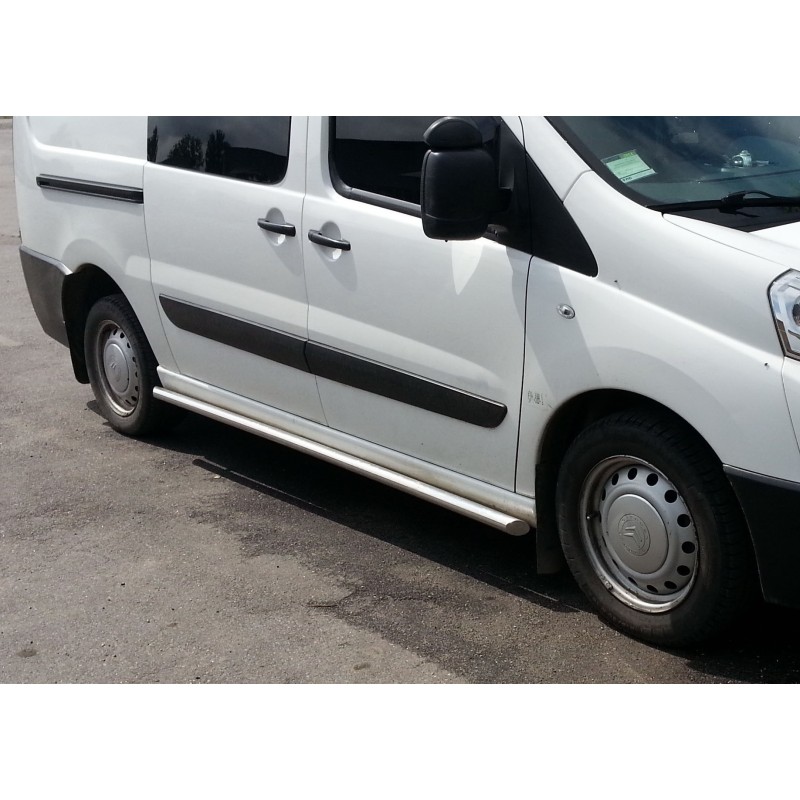 Бічні труби d60 (2 шт., нерж) 60мм, Довга база для Peugeot Expert 2007-2016 рр
