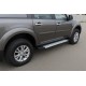 Бокові пороги X5-тип (2 шт., алюм) для Mitsubishi Pajero Sport 2008-2015 рр