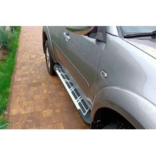 Боковые Подножки Sunrise (2 шт., Алюминий) для Mitsubishi Pajero Sport 2008-2015 гг