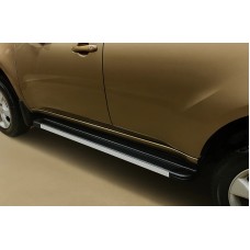 Бокові пороги Maya V1 (2 шт., алюміній) для Mitsubishi Pajero Sport 2008-2015 рр