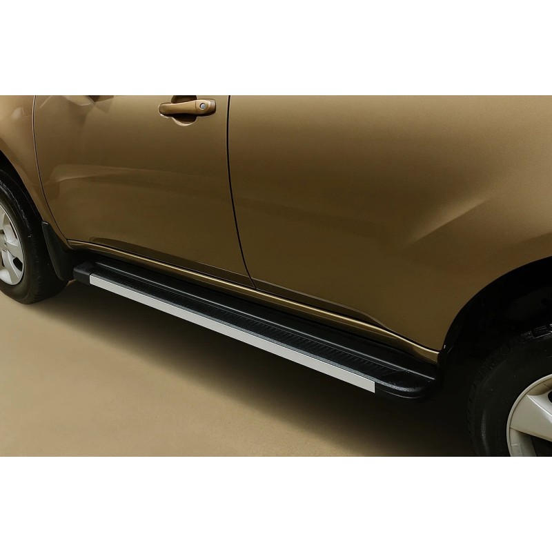 Боковые пороги Maya V1 (2 шт., алюминий) для Mitsubishi Pajero Sport 2008-2015 гг