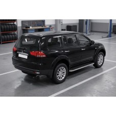 Боковые Подножки Maydos V1 (2 шт., Алюминий и Нержавейка) для Mitsubishi Pajero Sport 2008-2015 гг