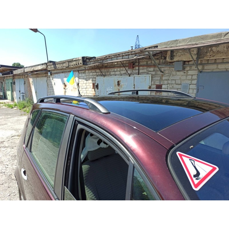 Рейлінги Чорні (2 шт) Довга база (Grande) для Renault Scenic/Grand 2003-2009 рр