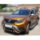 Защита переднего бампера без надписи WT003 (нержавейка) для Dacia Duster 2018-2024 гг