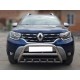 Защита переднего бампера без надписи WT003 (нержавейка) для Dacia Duster 2018-2024 гг