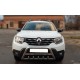 Кенгурятник з написом WT004 (нерж.) для Dacia Duster 2018-2024 рр