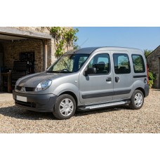 Бокові пороги Allmond Grey (2 шт., алюм) для Renault Kangoo 1998-2008 рр