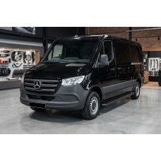 Боковые Подножки Allmond Black (2 шт., Алюминий) Long/ExtraLong для Mercedes Sprinter W907/W910 2018- гг
