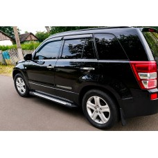 Боковые Подножки Allmond Grey (2 шт., Алюминий) для Suzuki Grand Vitara 2005-2017 гг