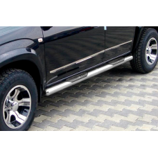 Бічні труби для стандартної бази (2 шт, нерж) для Toyota Rav 4 2006-2013 рр