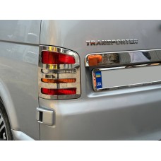 Накладки на стопи (2 шт., нерж) 2 двері, OmsaLine - Італійська нержавейка для Volkswagen T5 2010-2015 рр